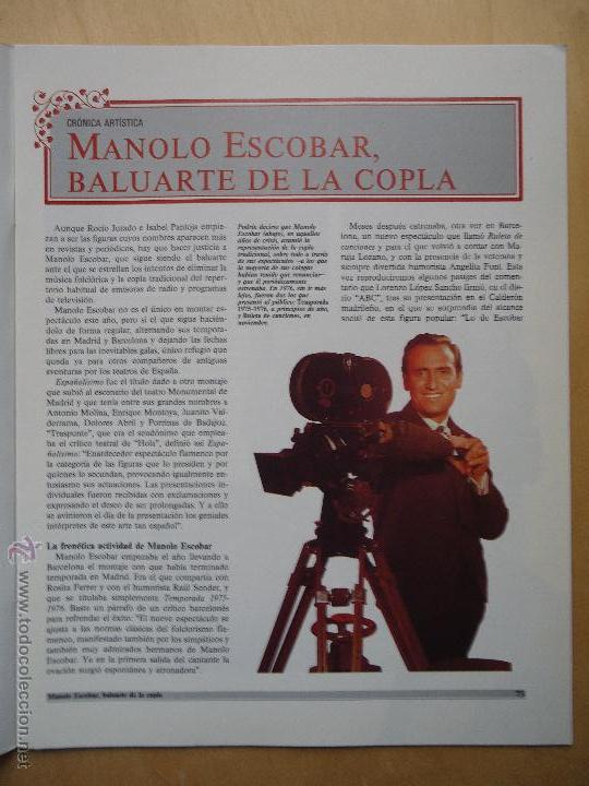 Collectionnisme: 28x22cm - hoja original prensa coleccion cantante de copla - MANOLO ESCOBAR