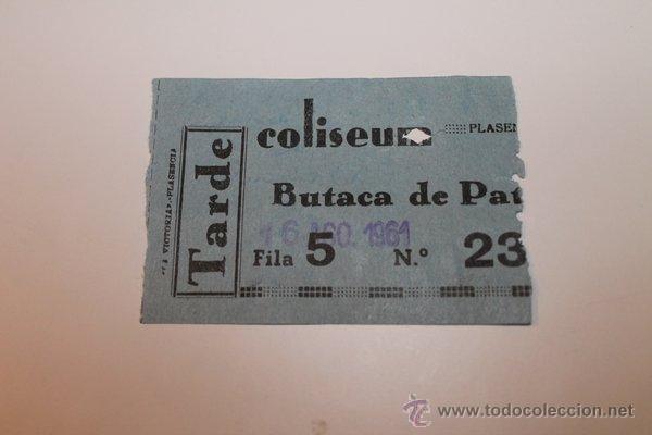 Coleccionismo: Entrada de cine. Cine Coliseum. Las novias de Dr&aacute;cula. 16 de agosto de 1961.