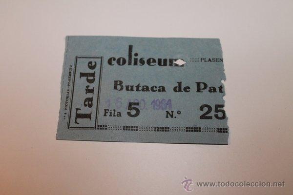Coleccionismo: Entrada de cine. Cine Coliseum. Las novias de Dr&aacute;cula. 16 de agosto de 1961.