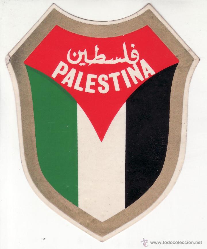 Coleccionismo: PEGATINA PALESTINA - ESCUDO BANDERA