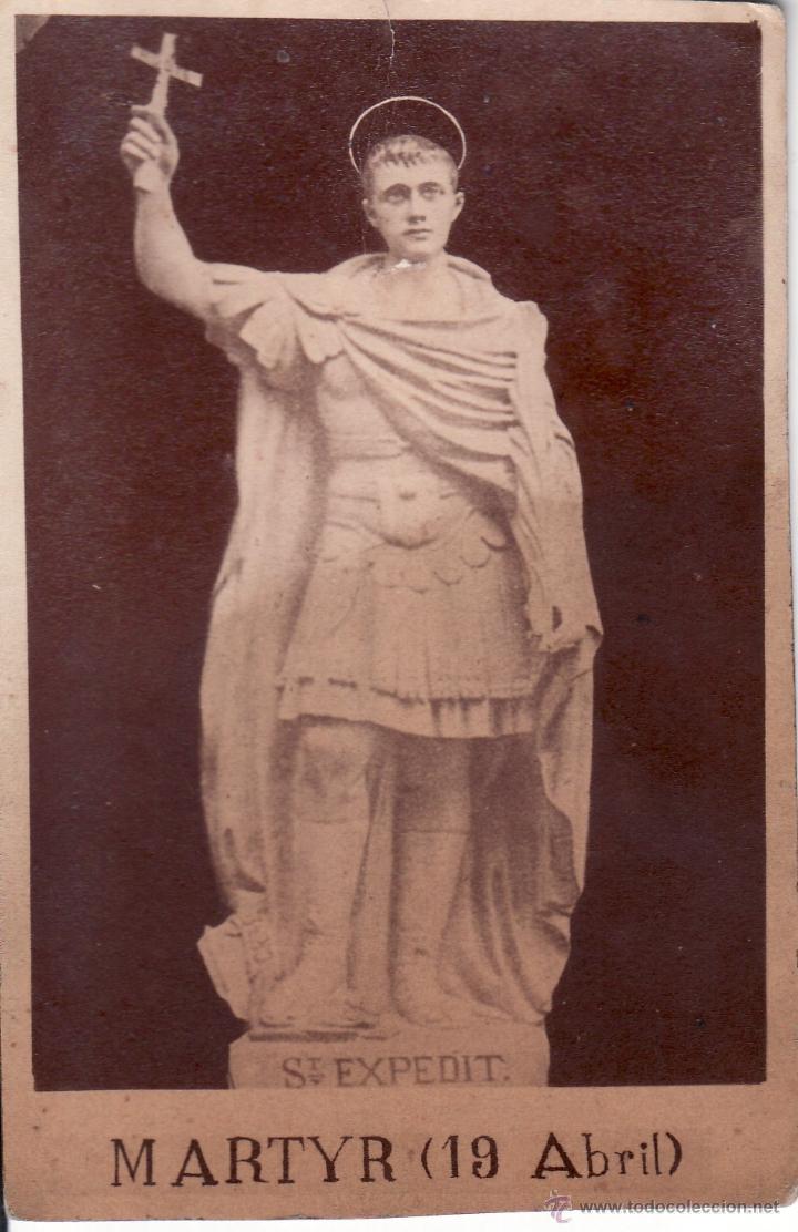 Coleccionismo: ESTAMPA FOTOGRAFICA FINALES DEL SIGLO XIX DE SAN ESPEDITO MARTIR - ALBUMINA