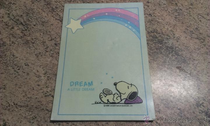 Coleccionismo: LIBRETA SNOOPY - 30 HOJAS , 24X17 CM - EXCL. BUTTERFLY ORIGINALS,LTD. A&Ntilde;OS 70/80( MAS 5 EUROS ENVIO)