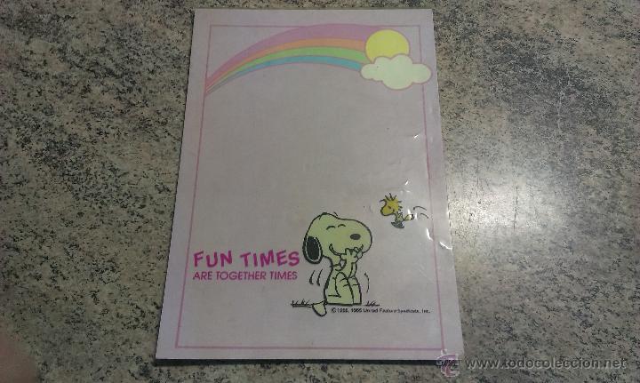Coleccionismo: LIBRETA SNOOPY - 30 HOJAS , 24X17 CM - EXCL. BUTTERFLY ORIGINALS,LTD. A&Ntilde;OS 70/80( MAS 5 EUROS ENVIO)