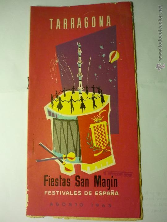 Coleccionismo: programa fiestas mayores s.magin.-tarragona 1963.-20 pag.edita publicida gimeno-dibujo egea