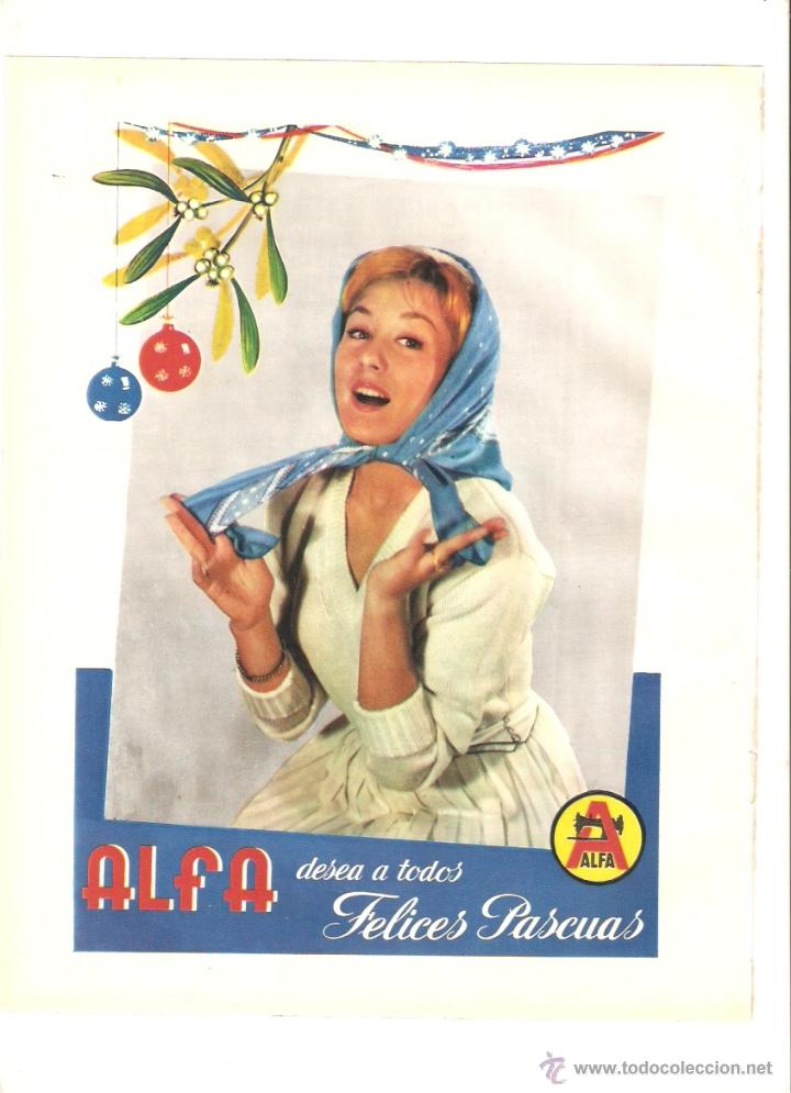 Colecionismo: A&Ntilde;O 1959 RECORTE PRENSA PUBLICIDAD MAQUINA DE COSER ALFA COCINAS ORBEGOZO HOMANN
