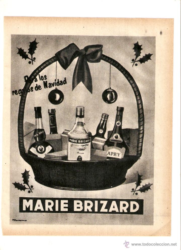 Coleccionismo: A&Ntilde;O 1959 RECORTE PRENSA PUBLICIDAD BEBIDAS PRODUCTOS MARIE BRIZARD LICOR