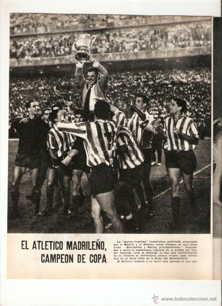 Coleccionismo: A&Ntilde;O 1960 RECORTE PRENSA FUTBOL ATLETICO DE MADRID GANA LA COPA DEL GENERALISIMO