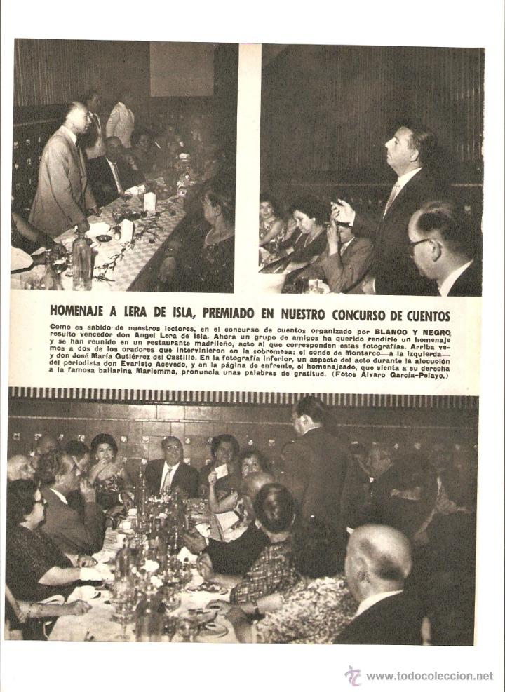 Coleccionismo: A&Ntilde;O 1960 RECORTE PRENSA HOMENAJE ANGEL LERA DE ISLA