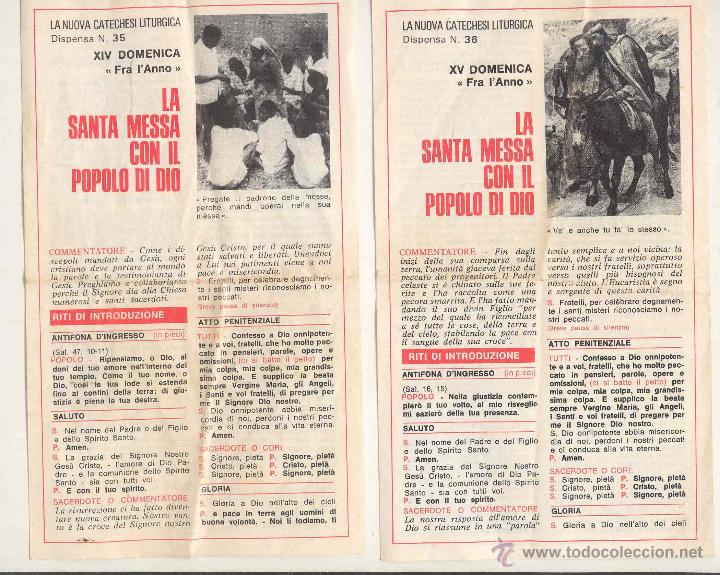 Sammelleidenschaft Papier: LA NUEVA CATECHESI LITURGICA DISPENSA N&ordm; 35 y 36 - LA SANTA MESSA CON IL POPOLO DI DIO