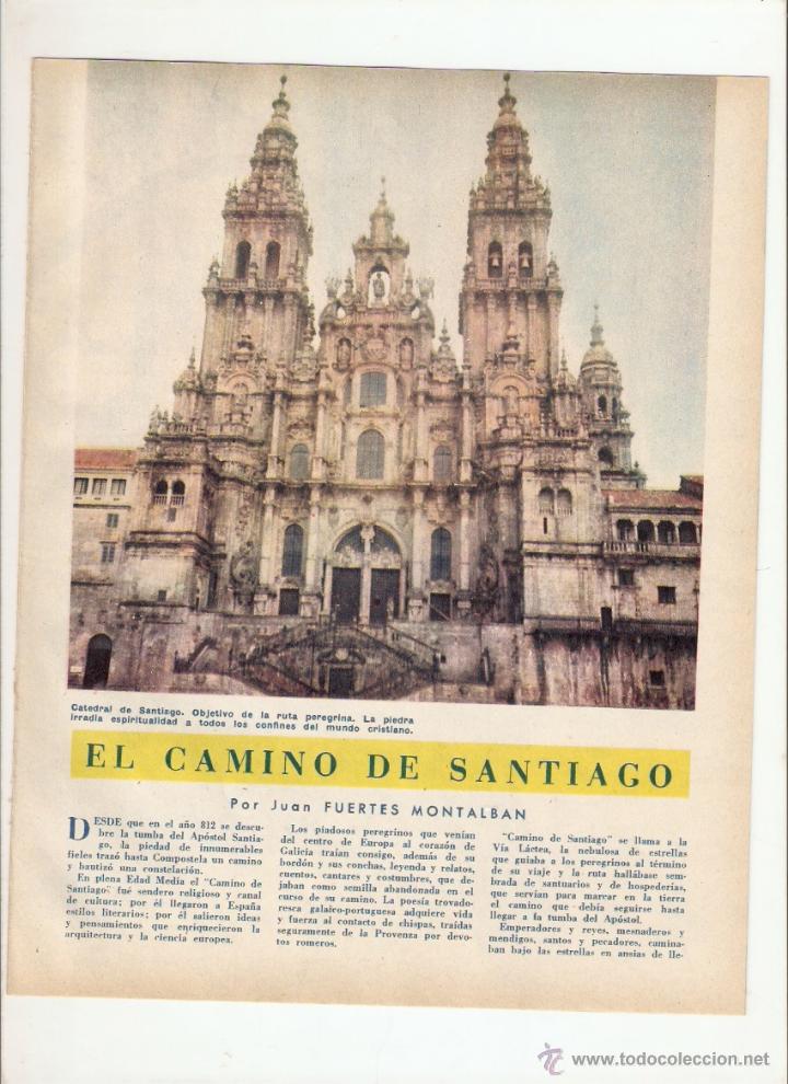 Colecionismo: A&Ntilde;O 1960 RECORTE PRENSA CAMINO DE SANTIAGO RONCESVALLES CARRION SANTO DOMINGO DE LA CALZADA BURGOS