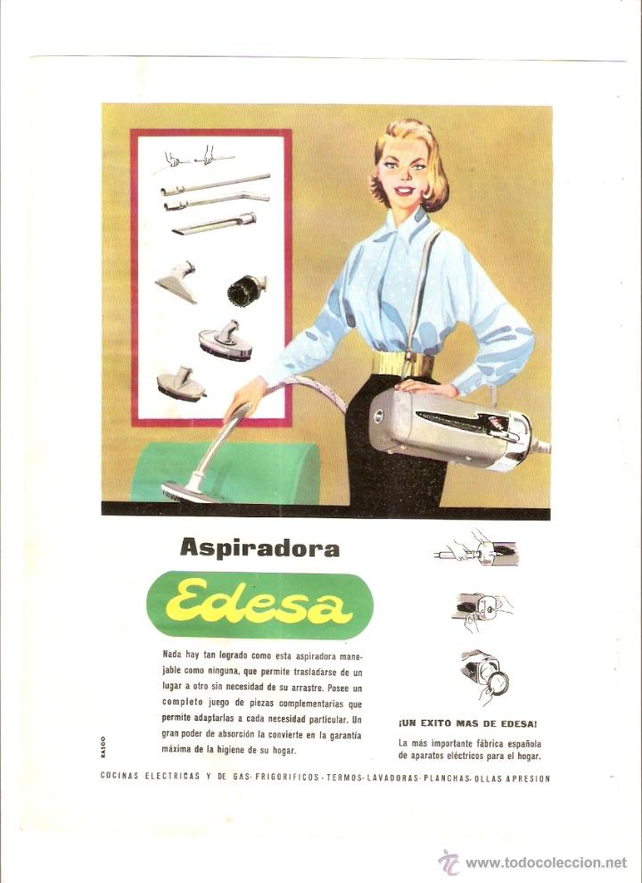 Coleccionismo: A&Ntilde;O 1959 RECORTE PRENSA PUBLICIDAD ASPIRADORA EDESA ELECTRODOMESTICOS