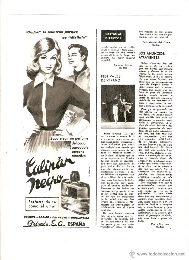 Collecting paper: A&Ntilde;O 1960 RECORTE PRENSA PUBLICIDAD PERFUME TULIPAN NEGRO