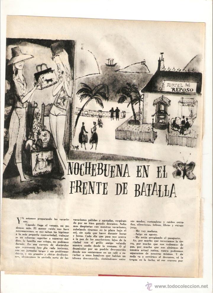 Collecting paper: A&Ntilde;O 1960 RECORTE PRENSA CUENTO RELATO NOCHE BUENA EN EL FRENTE DE BATALLA BEGO&Ntilde;A GARCIA DIEGO MUNOA