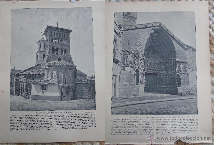 Collecting paper: FOTO L&Aacute;MINA SIGLO XIX. 1898. PANORAMA NACIONAL. LE&Oacute;N. IGLESIA SAN TIRSO SAHAG&Uacute;N. LOGRO&Ntilde;O. 15