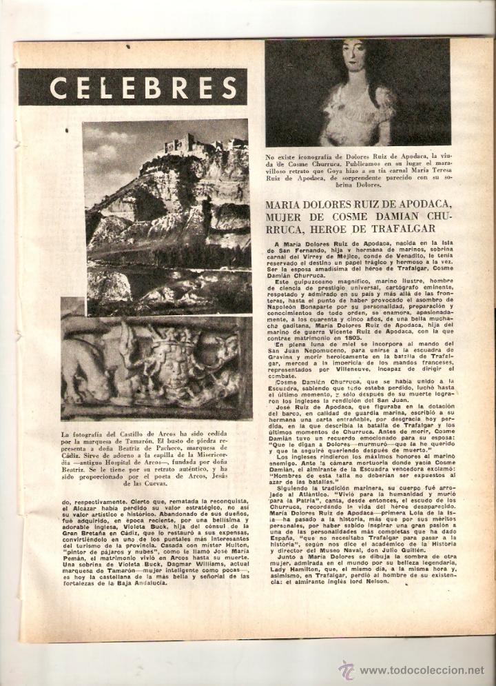 Collectionnisme: A&Ntilde;O 1959 RECORTE PRENSA MUJERES CELEBRES DE CADIZ ROSARIO MONJE FERNAN CABALLERO GABRIELA ORTEGA