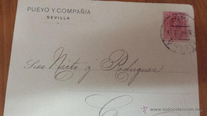 Sammelleidenschaft Papier: ANTIGUA TARJETA POSTAL PUBLICIDAD PUEYO Y COMPA&Ntilde;IA SEVILLA