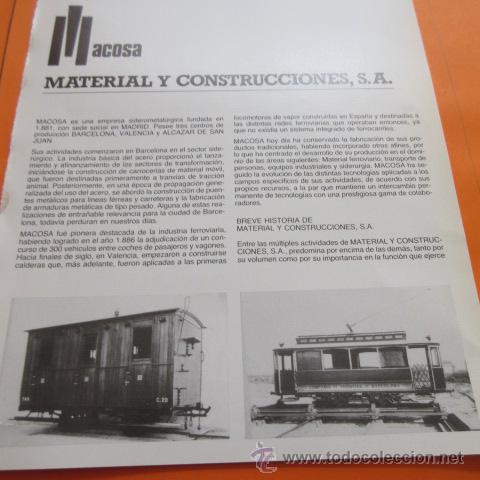 Coleccionismo: MACOSA MATERIAL Y CONSTRUCCIONES S.A. - Foto 1
