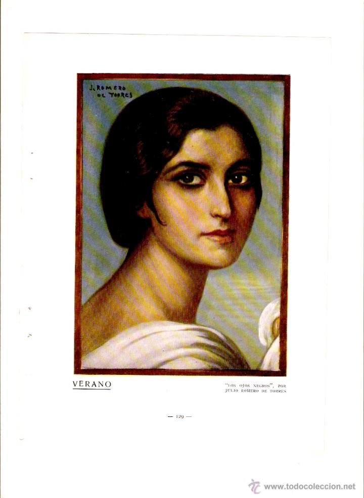 Collecting paper: A&Ntilde;O 1928 RECORTE PRENSA PINTURA LAMINA LOS OJOS NEGROS JULIO ROMERO DE TORRES