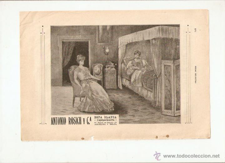 Coleccionismo: A&Ntilde;O1908 RECORTE PRENSA PUBLICIDAD ANTONIO ROSICH ROPA BLANCA NOVIAS MAS BAGA PUERTAS ACERO ONDULADO