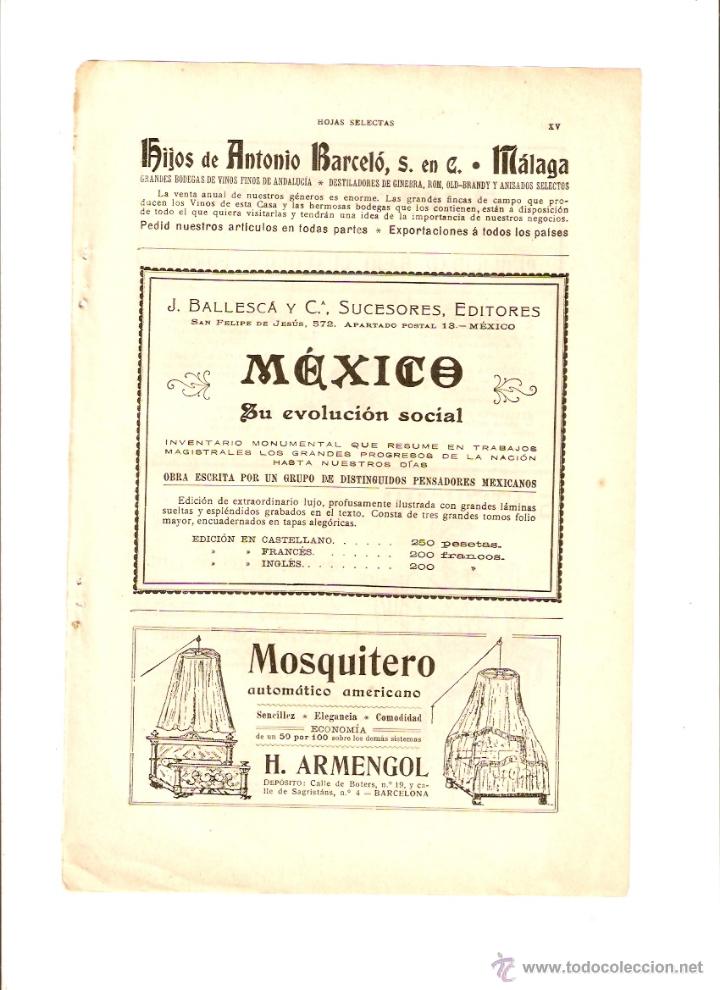 Collectionnisme: A&Ntilde;O 1907 RECORTE PRENSA PUBLICIDAD MAQUINAS COSER SANTASUSANA MOSQUITERO AUTOMATICO ARMENGOL