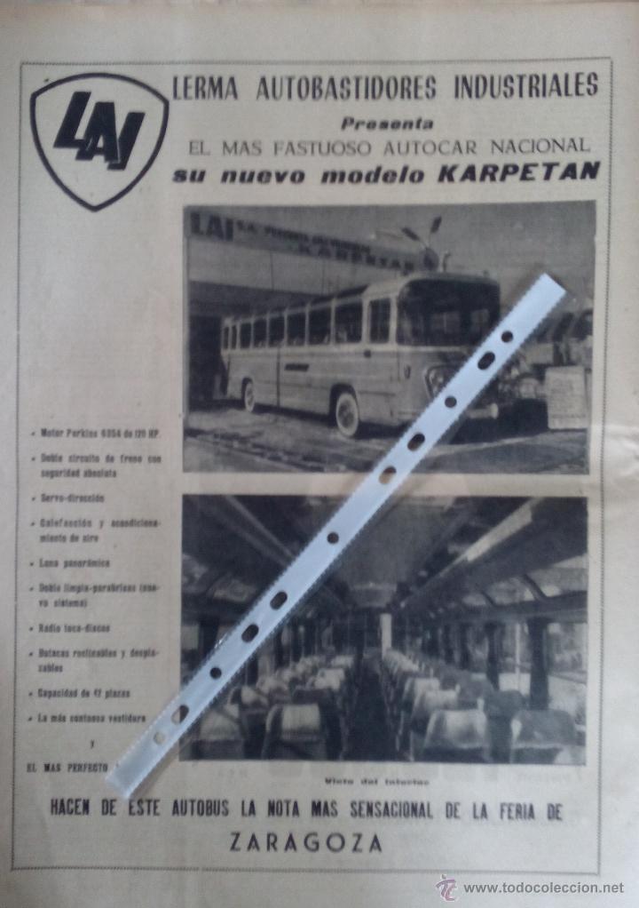 Coleccionismo: Publicidad Camion y Autobuses LAI , Karpetan y Layetan de 1964