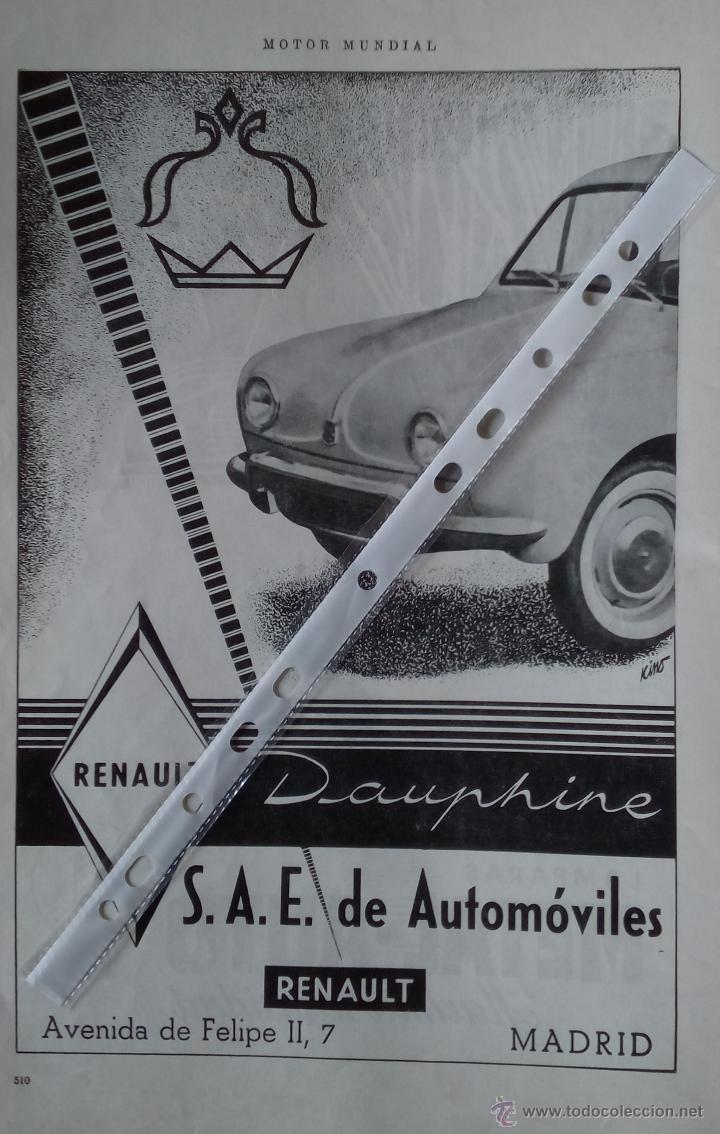 Sammelleidenschaft Papier: Publicidad Automovil Renault Dauphine de 1959