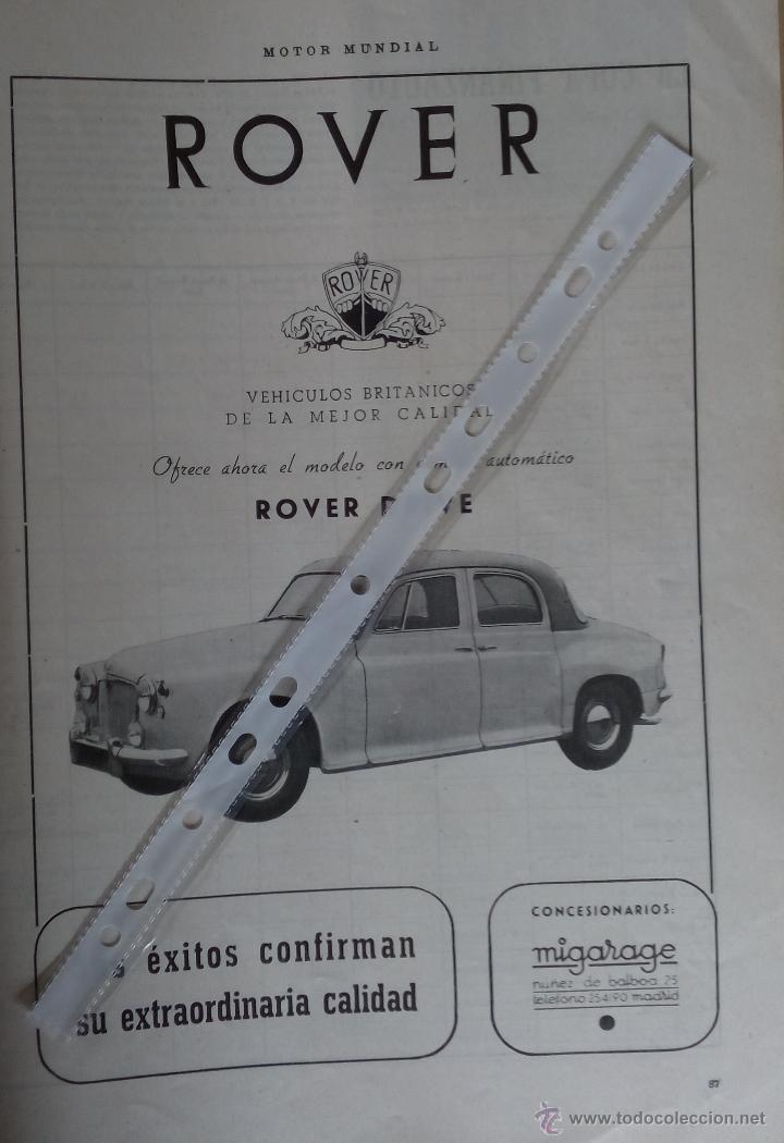 Coleccionismo: Publicidad Automovil Rover Drive de 1957