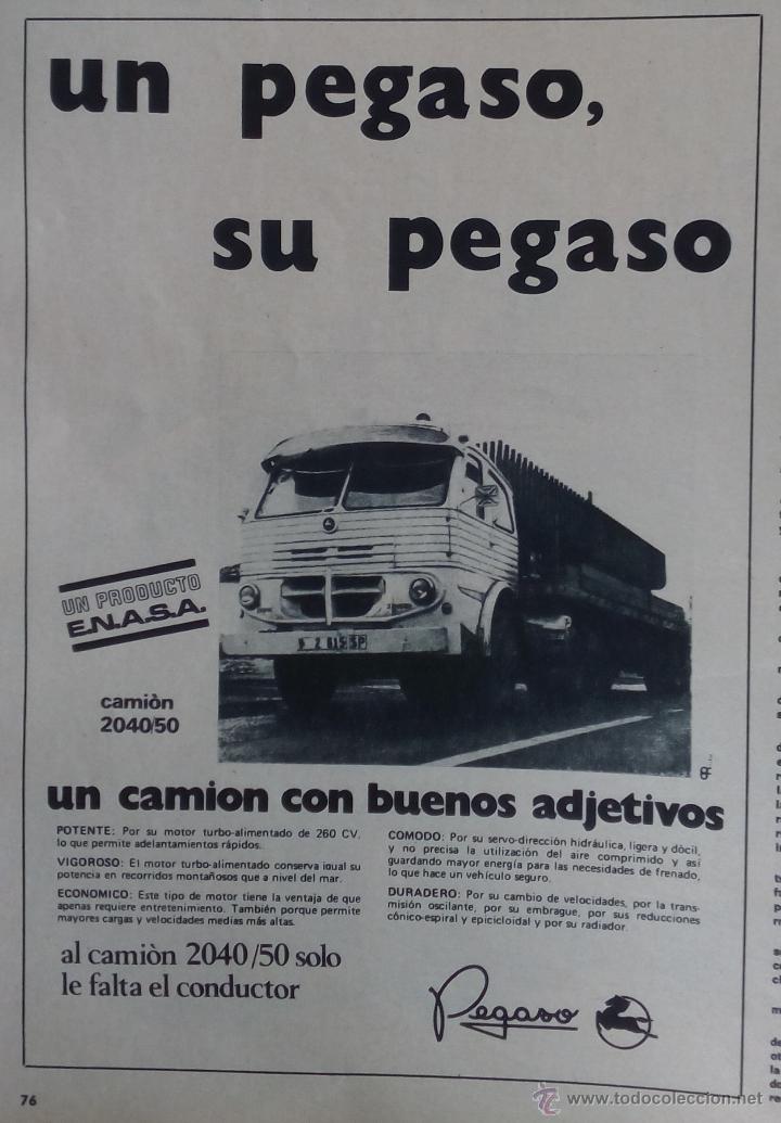 Coleccionismo: Publicidad Camion Pegaso Cabezon 2040/50 de 1971
