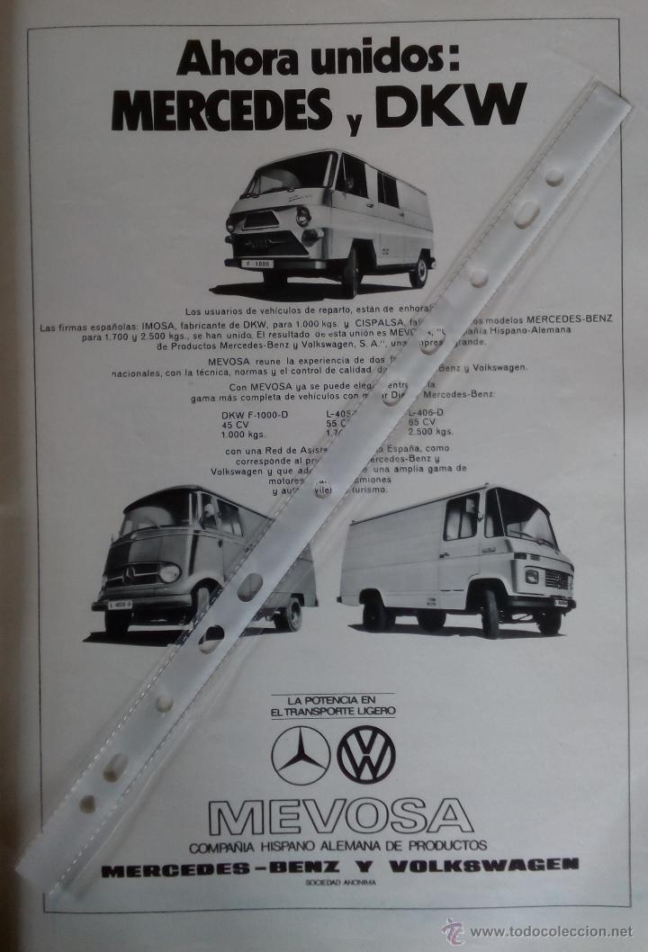 Coleccionismo: Publicidad Furgoneta DKW  y Mercedes Benz de 1971