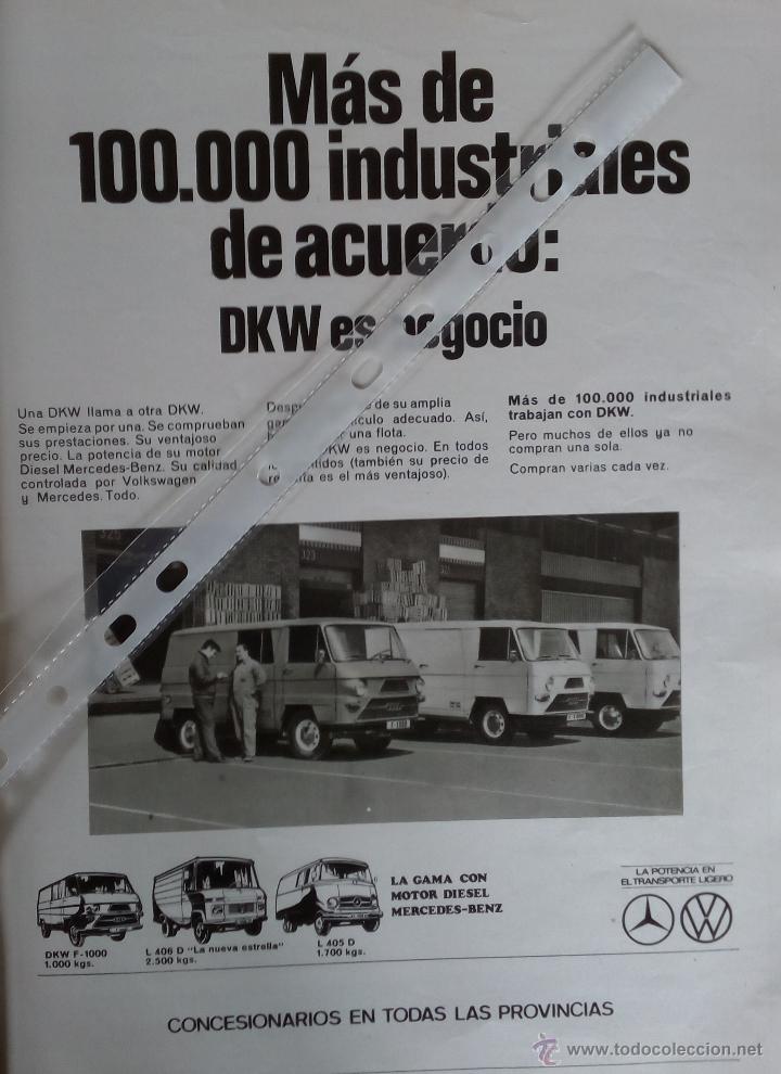 Sammelleidenschaft Papier: Publicidad Furgoneta DKW  y Mercedes Benz de 1971