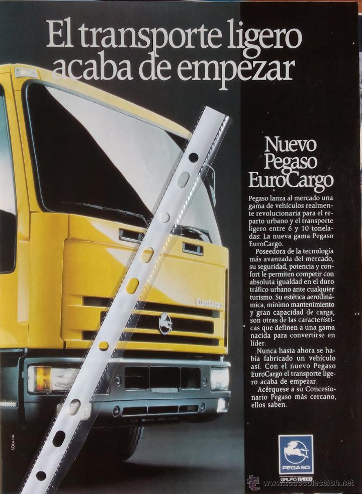 Coleccionismo: Publicidad Camion Pegaso Iveco Eurocargo de 1992