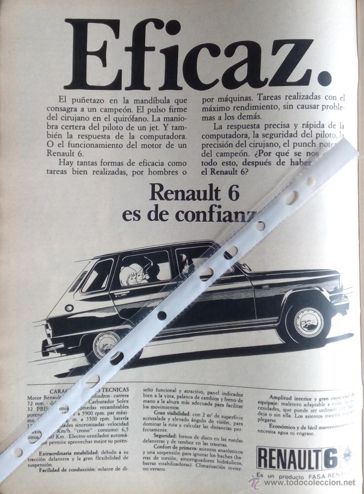 Sammelleidenschaft Papier: Publicidad Automovil Renault 6 de 1971
