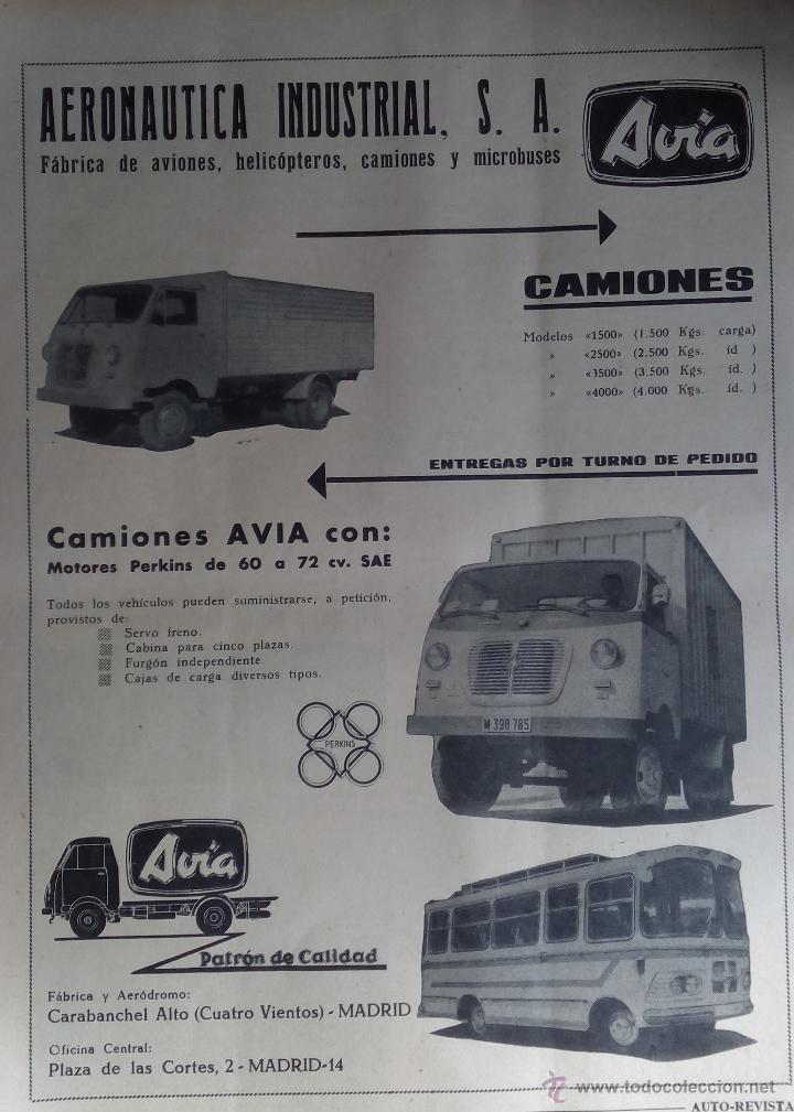 Coleccionismo: Publicidad Camion Avia ( Aeronautica Industrial S.A.) de 1964