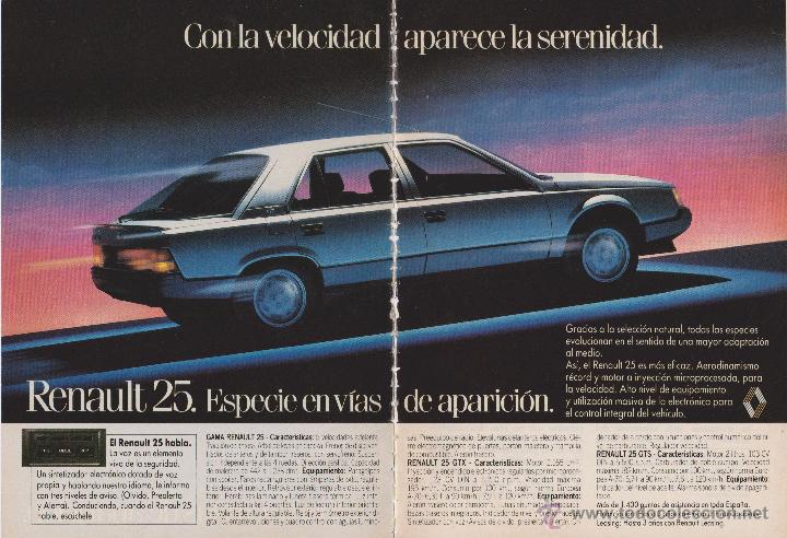 Coleccionismo: Publicidad Automovil Renault 25