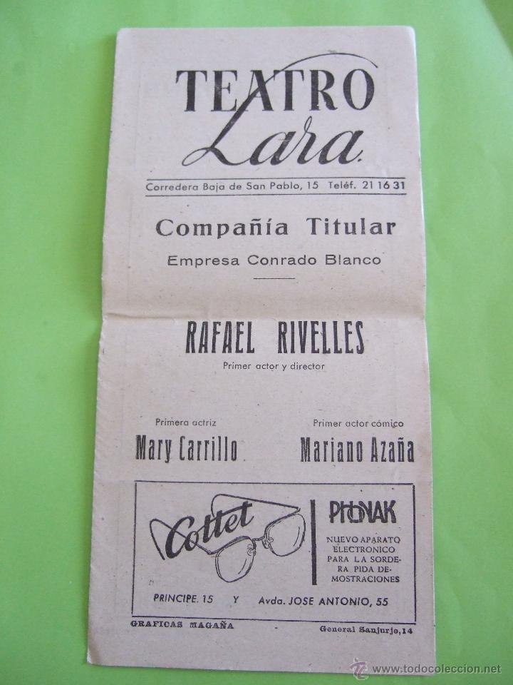Collecting paper: FOLLETO PROGRAMA - TEATRO LARA - EL GRAN CARDENAL - A&Ntilde;OS 50 - COMPA&Ntilde;IA EMPRESA CONRADO BLANCO