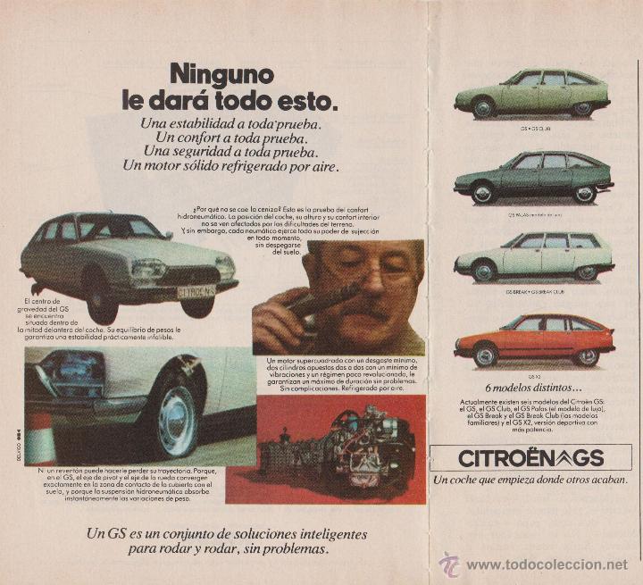 Coleccionismo: Publicidad Automovil Citroen GS