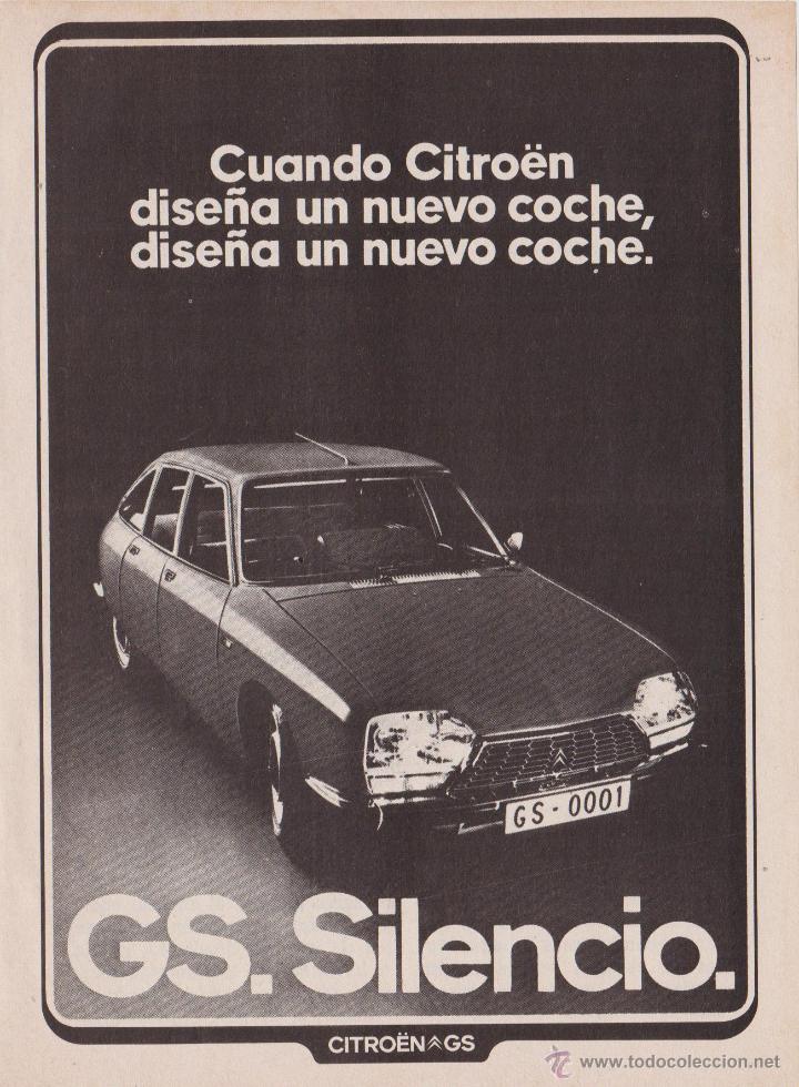 Coleccionismo: Publicidad Automovil Citroen GS