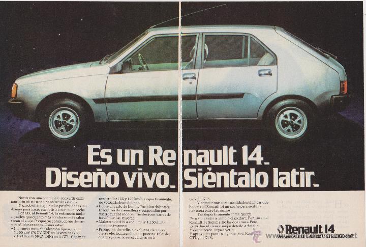Sammelleidenschaft Papier: Publicidad Automovil Renault 14