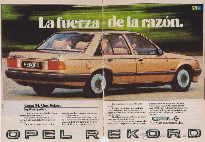 Sammelleidenschaft Papier: Publicidad Automovil Opel Rekord