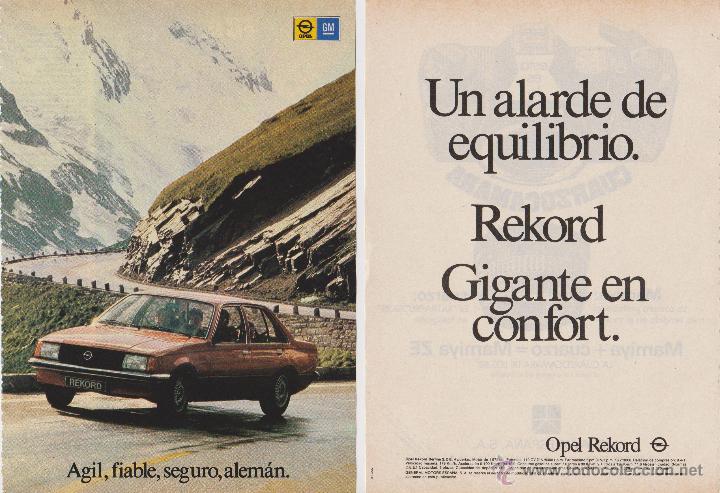 Sammelleidenschaft Papier: Publicidad Automovil Opel Rekord
