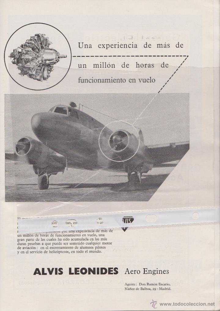 Sammelleidenschaft Papier: publicidad aviones Alvis Leonides de 1957