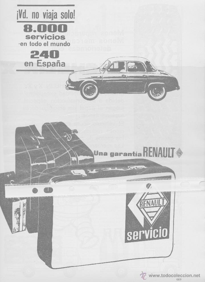 Sammelleidenschaft Papier: Publicidad Automovil Renault Dauphine de 1963