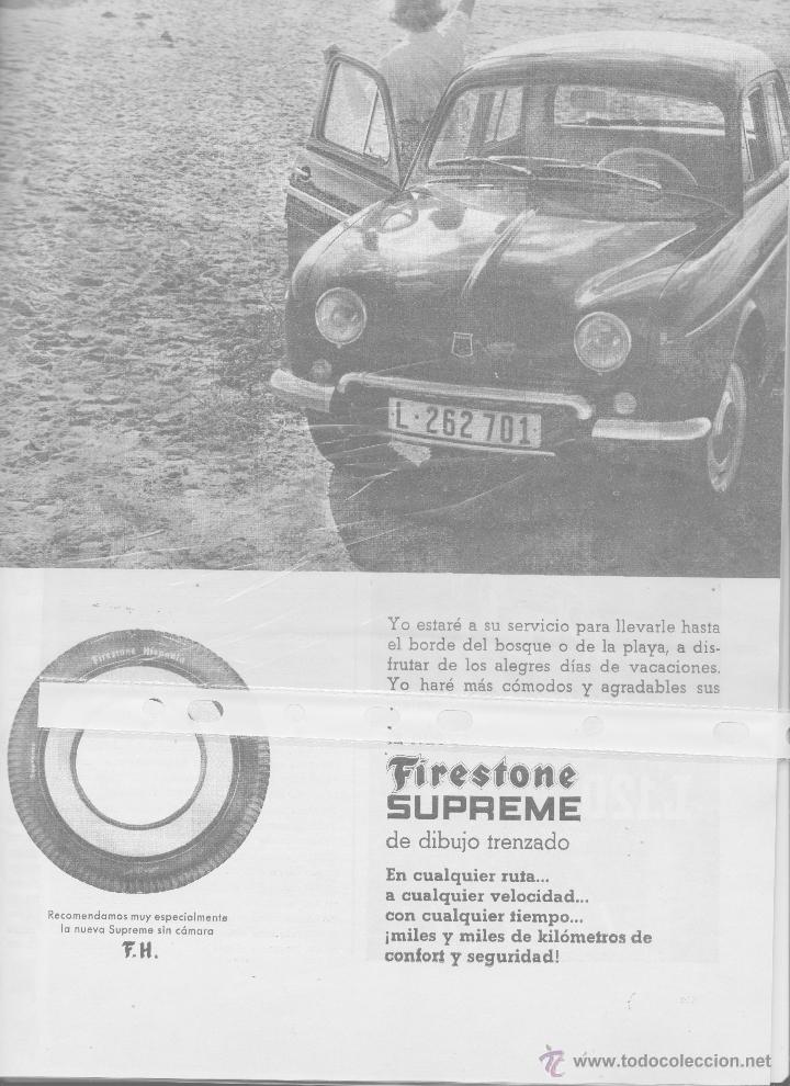 Sammelleidenschaft Papier: Publicidad Automovil Renault Dauphine  Firestone