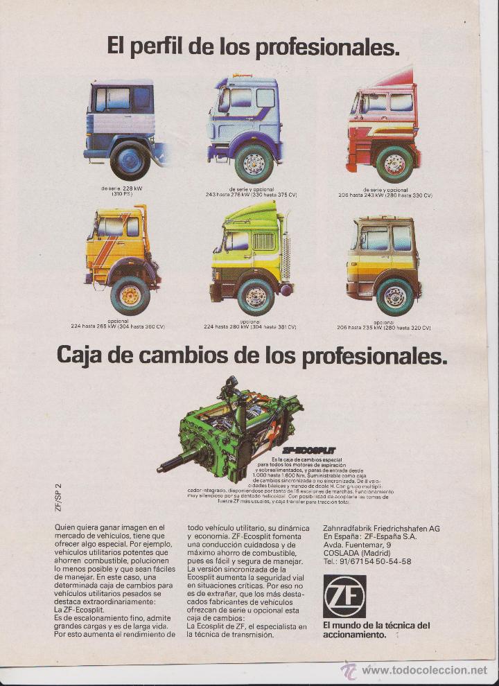 Sammelleidenschaft Papier: Publicidad Caja de Cambios ZF para Camiones de 1983
