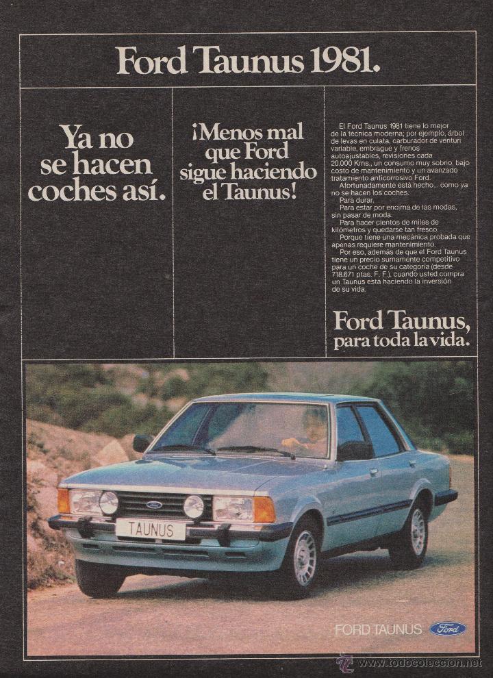 Coleccionismo: Publicidad Automovil Ford  Taurus