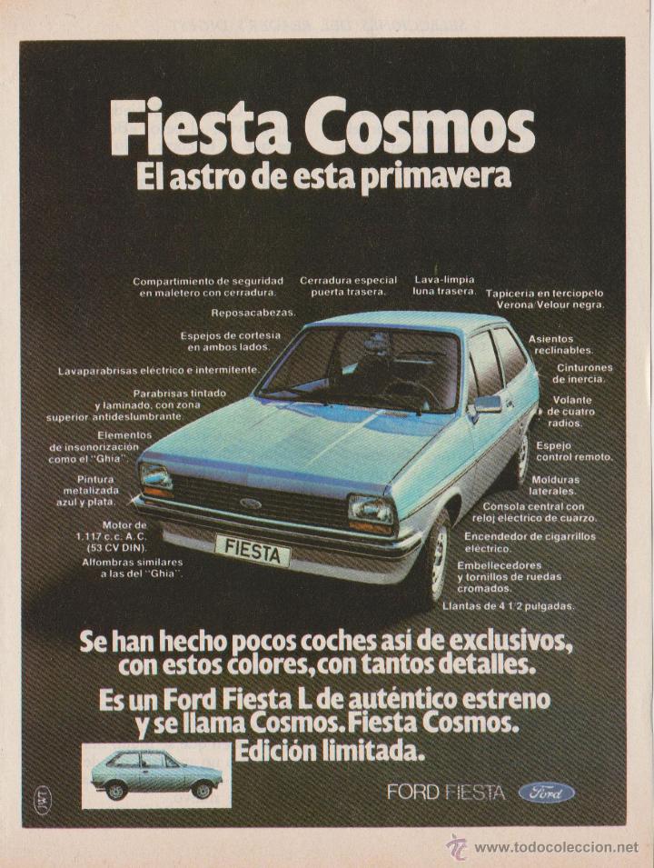 Sammelleidenschaft Papier: Publicidad Automovil Ford Fiesta cosmos