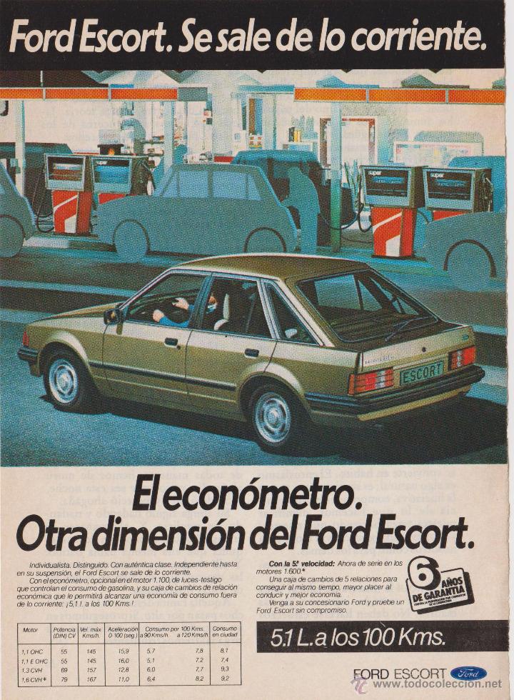 Sammelleidenschaft Papier: publicidad automovil Ford Escort