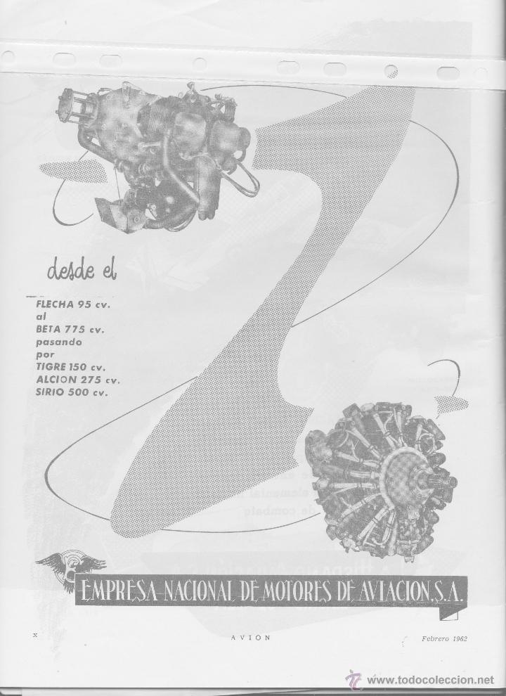 Sammelleidenschaft Papier: publicidad aviones empresa nacional de motores de aviacion s.a de 1957