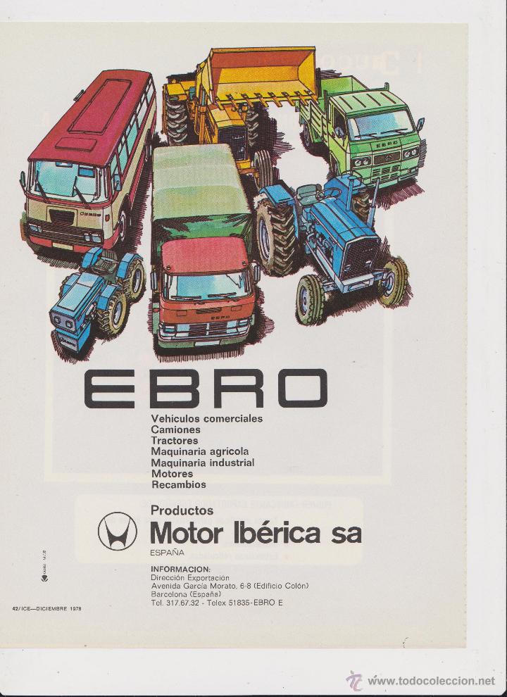 Coleccionismo: publicidad camion ebro  MOTOR iBERICA SA