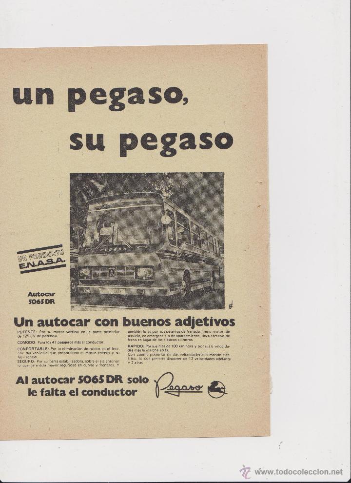 Coleccionismo: publicidad autobus pegaso 5065 dr